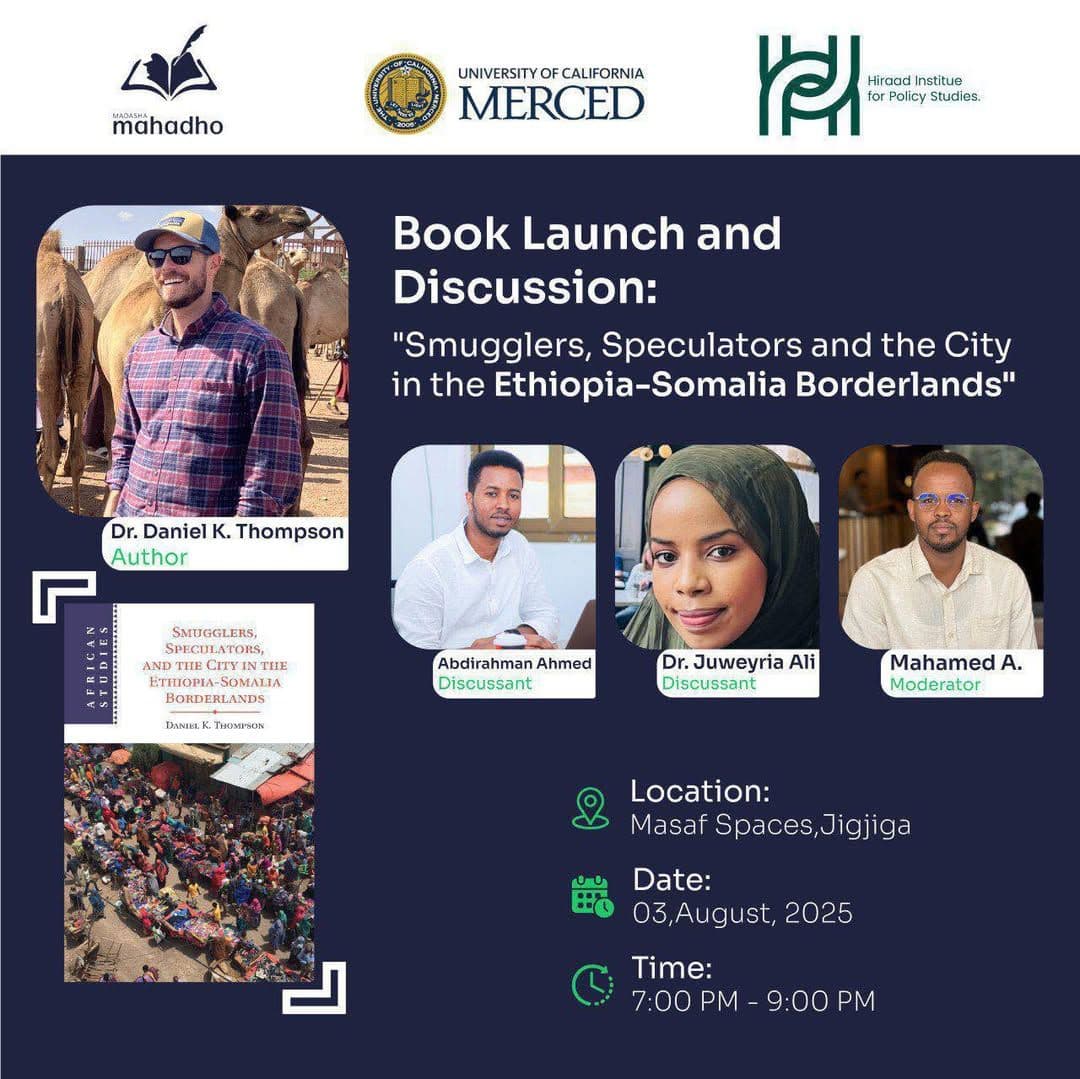 Book Launch and Discussion: Smugglers, Speculators and the City in the Ethiopia–Somalia Borderlands